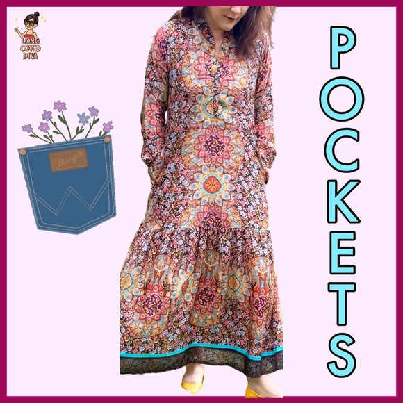 🌺JOHNNY WAS🌺/EUC/100% SILK,
“MANDALA SHEA,” MAXI DRESS/SMALL🌺 - Picture 9 of 17